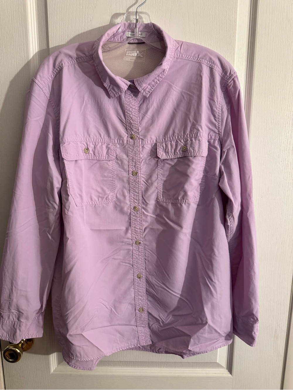 Eddie Bauer Lavender Button-Front Women's Shirt